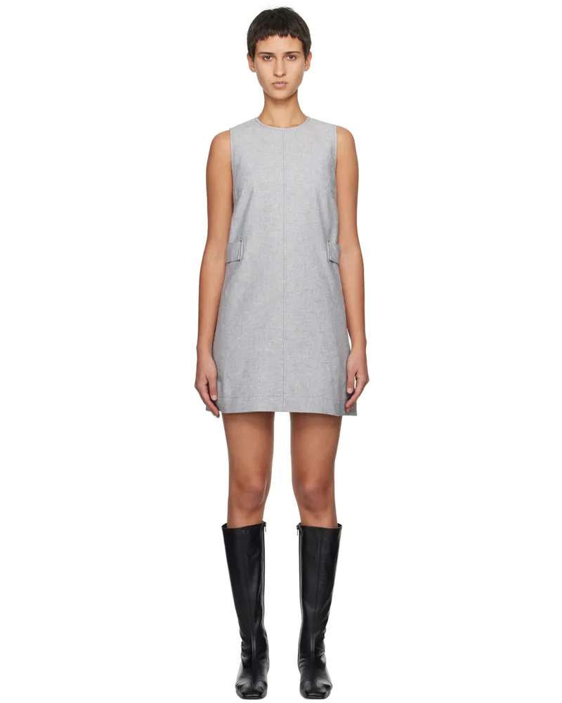 ROTATE Birger Christensen Gray A-Shape Minidress 18-0201