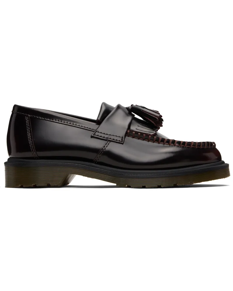 Dr.Martens Burgundy Adrian Smooth Leather Kiltie Loafers Cherry