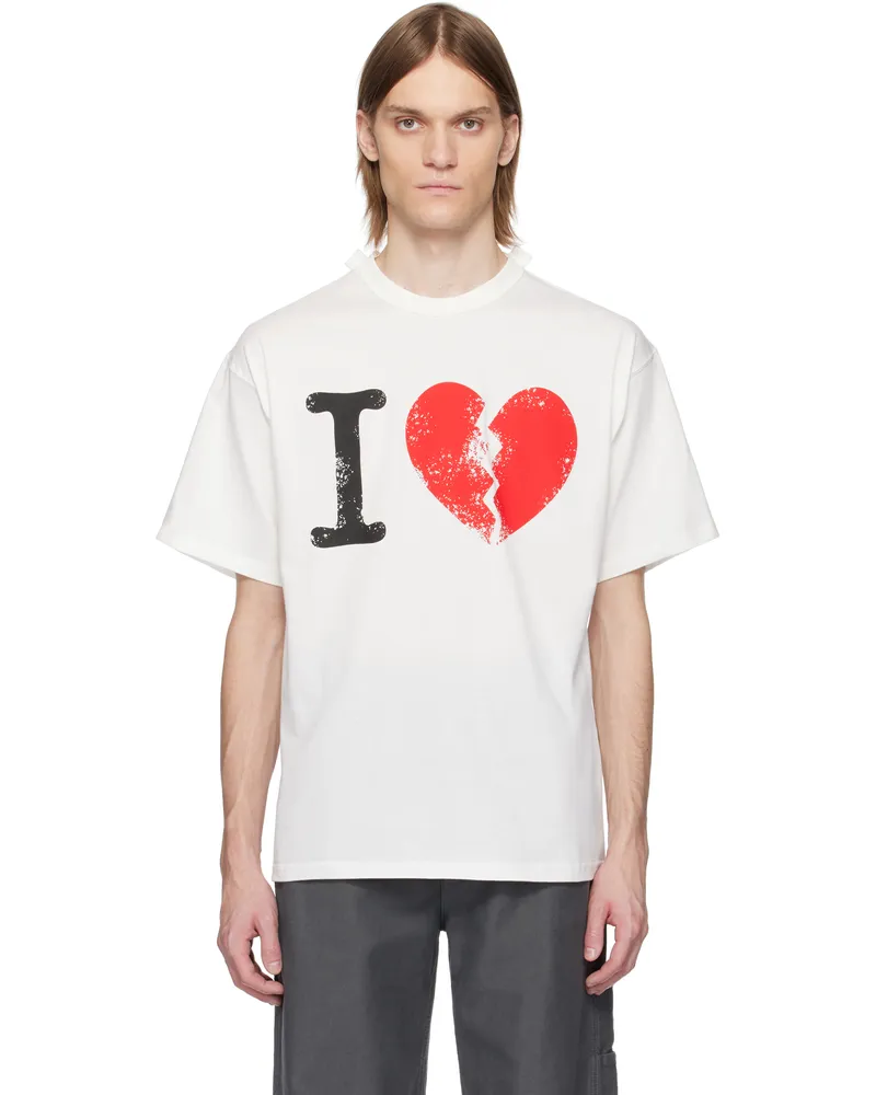 Magliano White 'I Suffer' Short Sleeve T-shirt 10