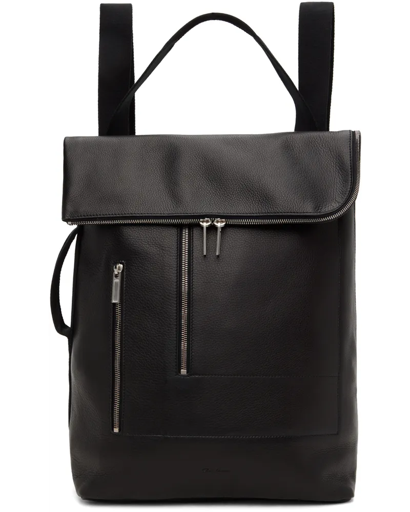 Rick Owens Black Cargo Backpack Black