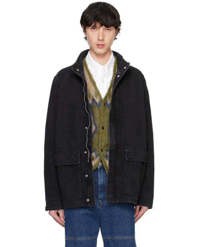 Sunflower Black Fatigue Denim Jacket 708