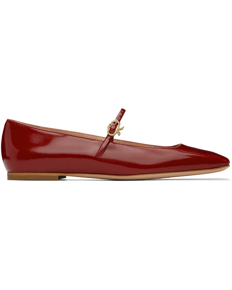 Gianvito Rossi Red Christina 05 Ballerina Flats Rouge