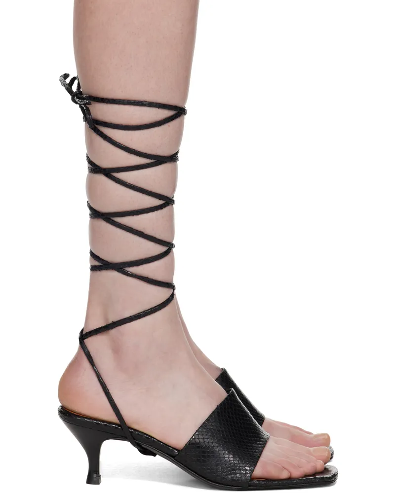 Filippa K Black Strappy Heeled Sandals 1433