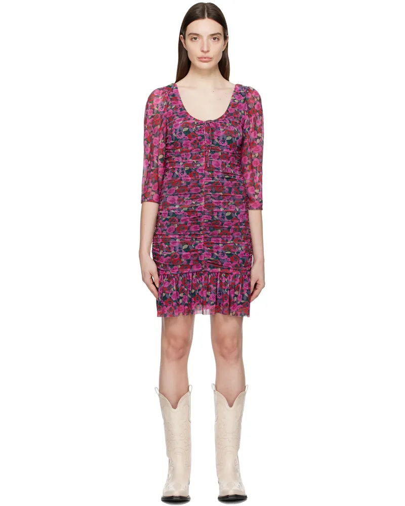 Ganni Pink Floral Minidress 854