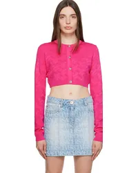 Versace Pink 'La Greca' Cardigan 1po30