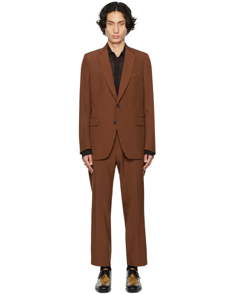 Dries van Noten Orange Notched Lapel Suit 701