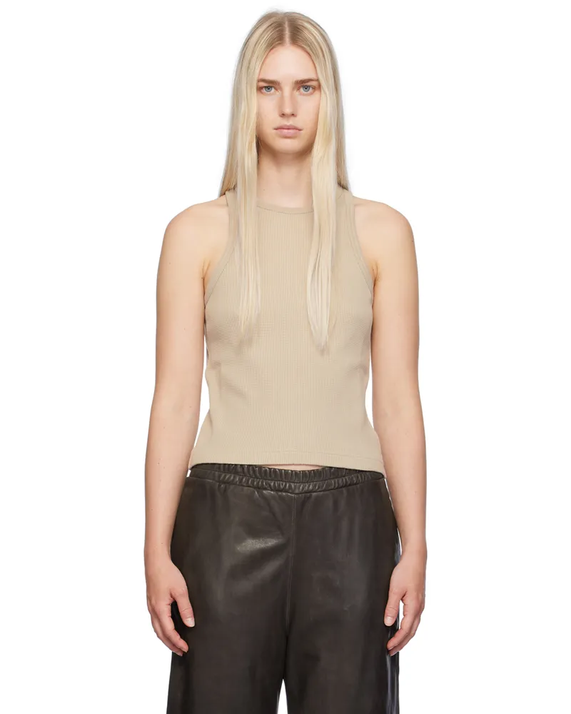 Acne Studios Taupe Garment-Dyed Tank Top Dog