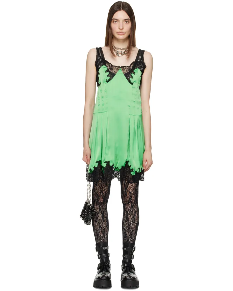 Paco Rabanne Green Paneled Minidress P323