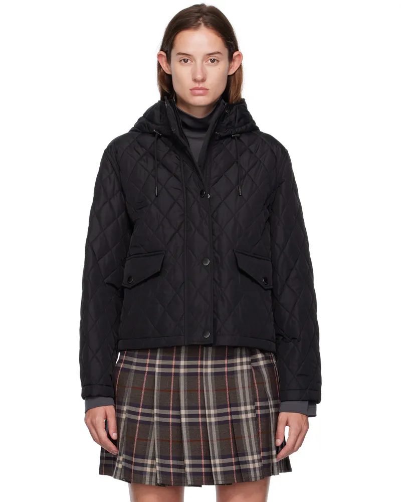 Burberry Black Pembroke High Neck Jacket Black