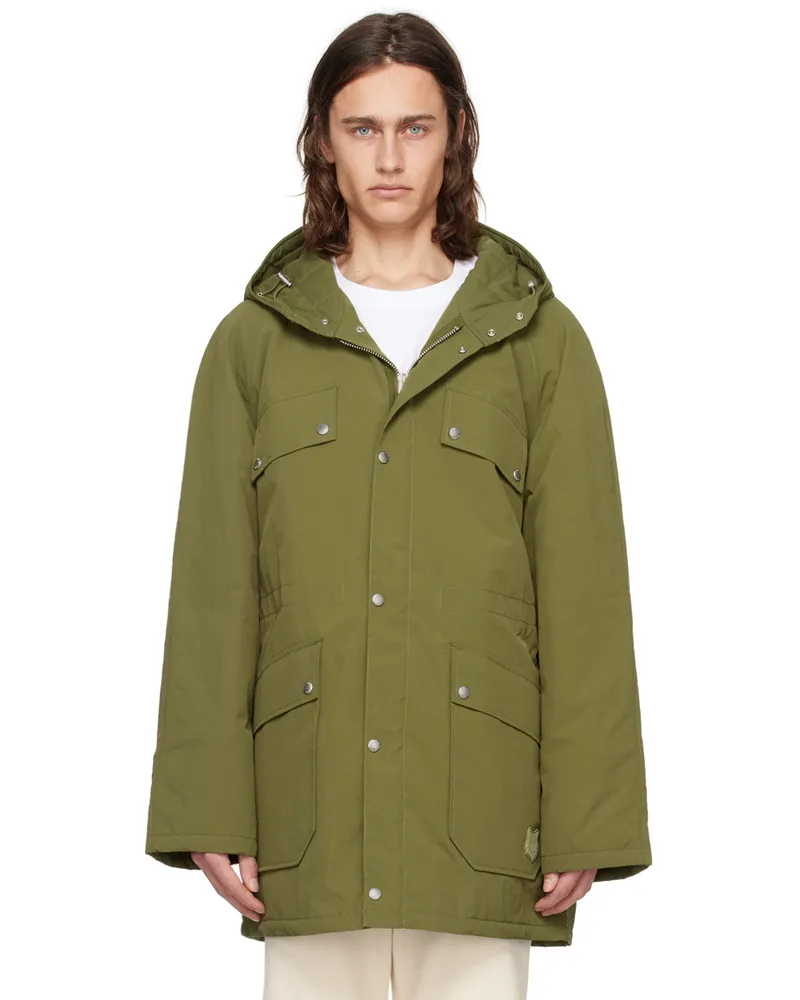 Kitsuné Khaki Hooded Coat P384