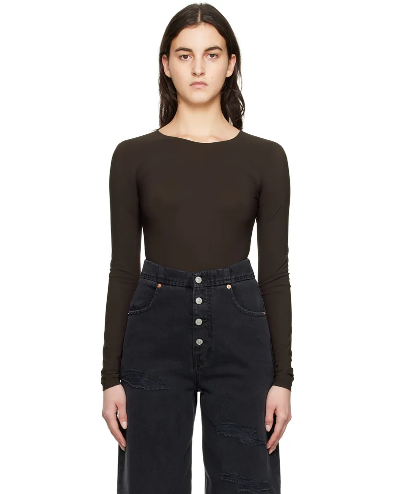 Maison Margiela Brown Crewneck Bodysuit 143