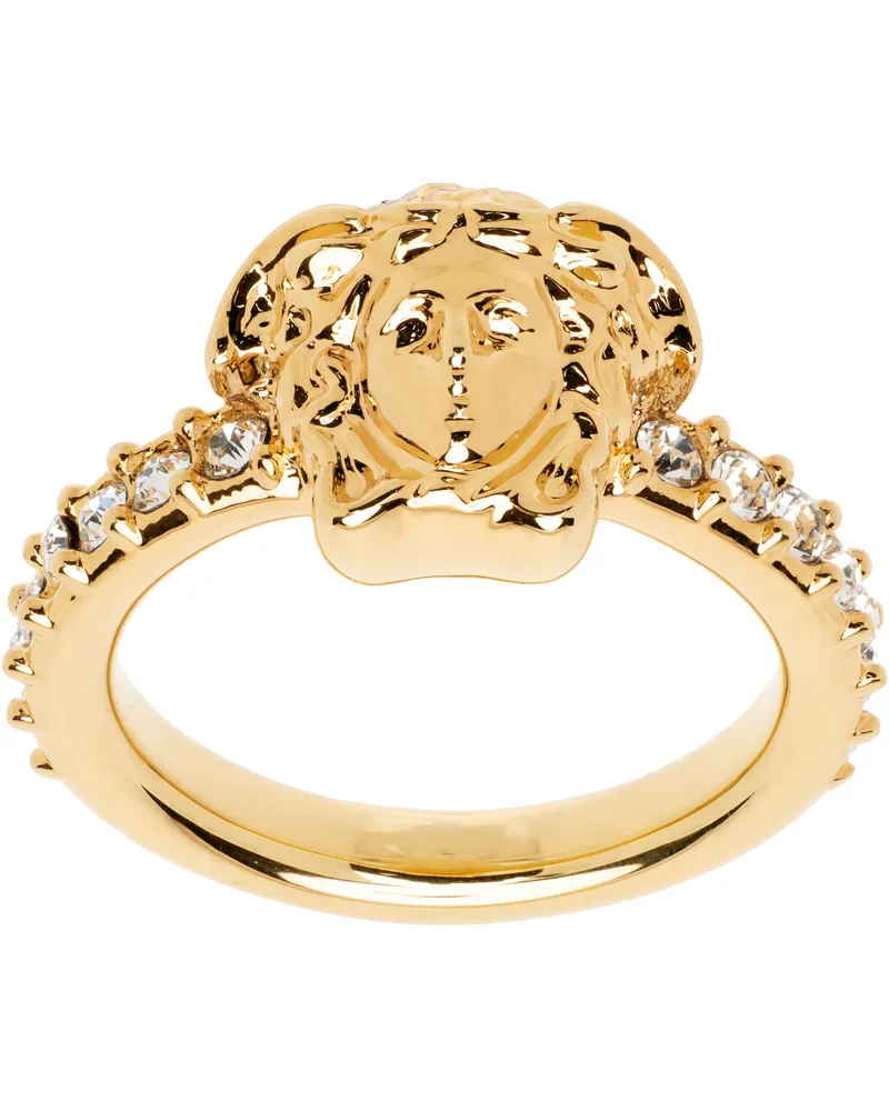 Versace Gold Crystal 'La Medusa' Ring 4j090-versace