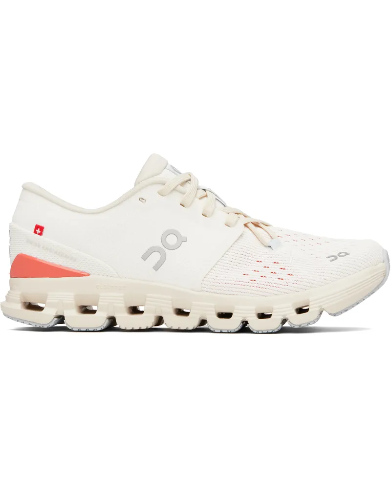 ON Off-White & Orange Cloud X 4 Sneakers Ivory