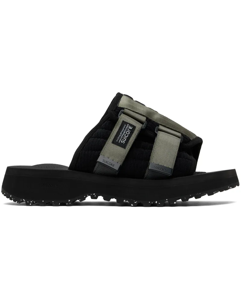 SUICOKE Black KAW-SHELLab Sandals Ink