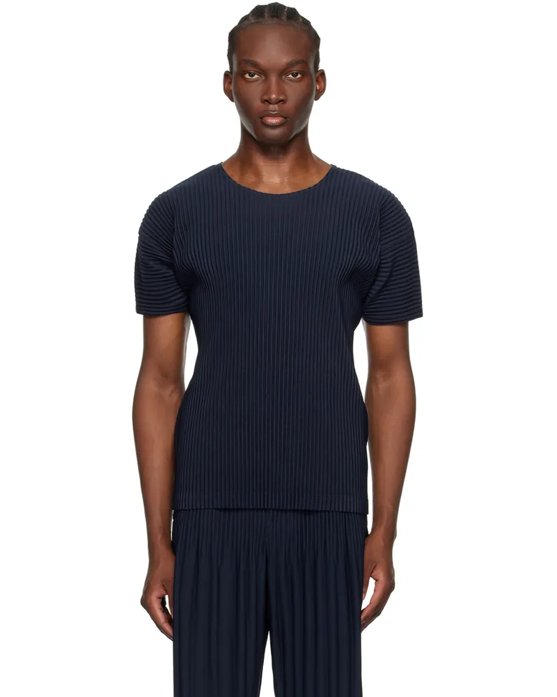 Issey Miyake Navy Basics T-Shirt 75-navy
