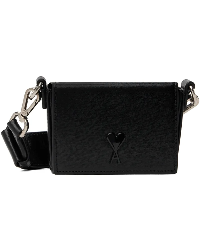 AMI Paris Black Ami De Coeur Nano Lunch Box Bag Black