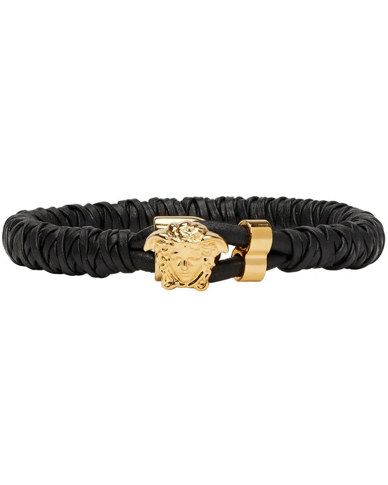 Versace Black Woven Medusa Bracelet D41o