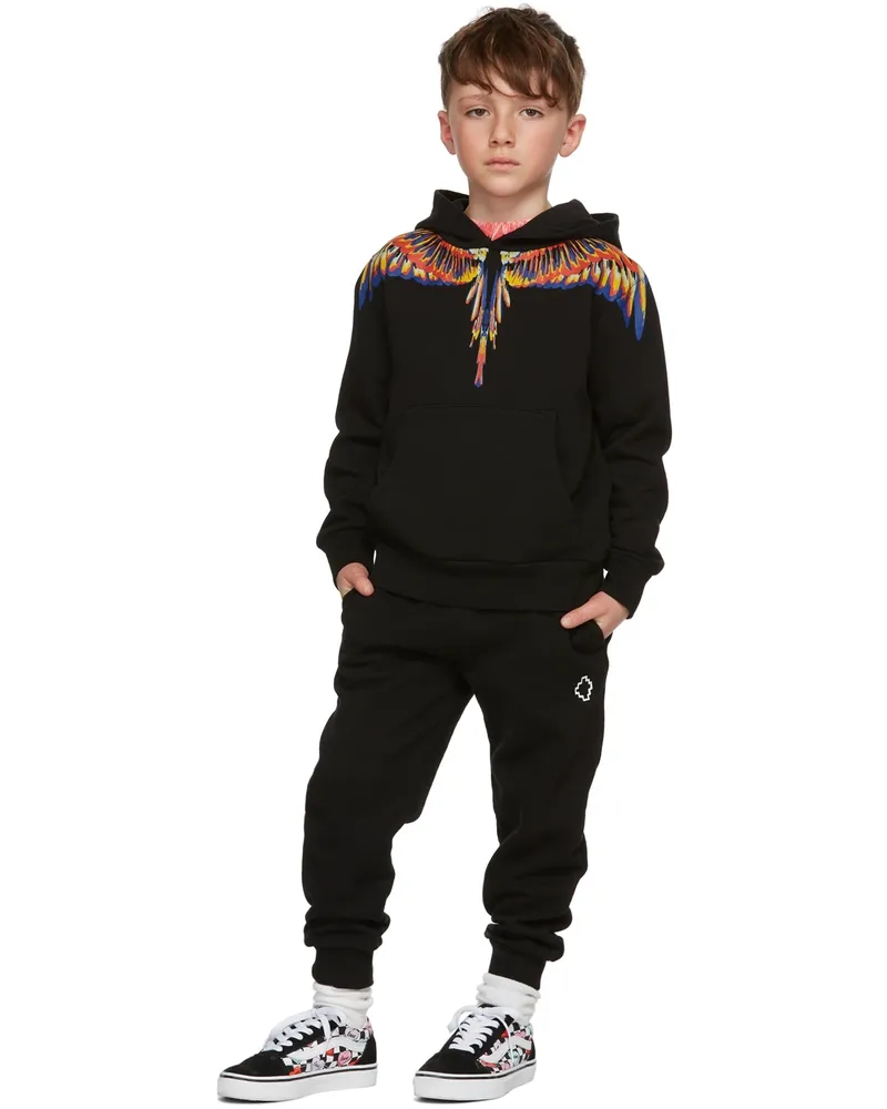 Marcelo Burlon | County of Milan Kids Black Tempera Wings Hoodie Black