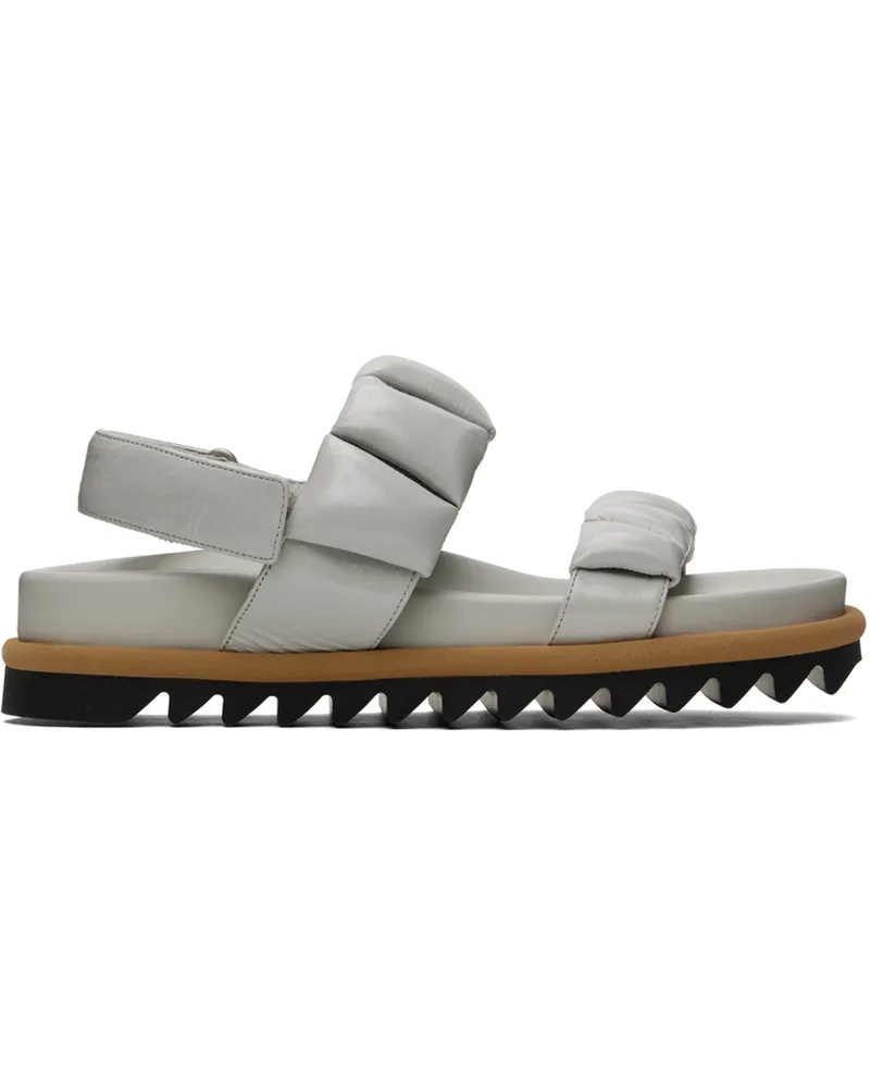 Dries van Noten Off-White Padded Leather Sandals 008