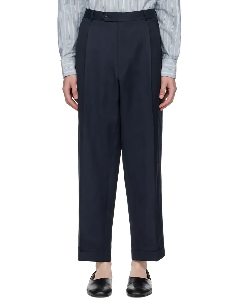 Maison Margiela Navy Turn-up Trousers 511