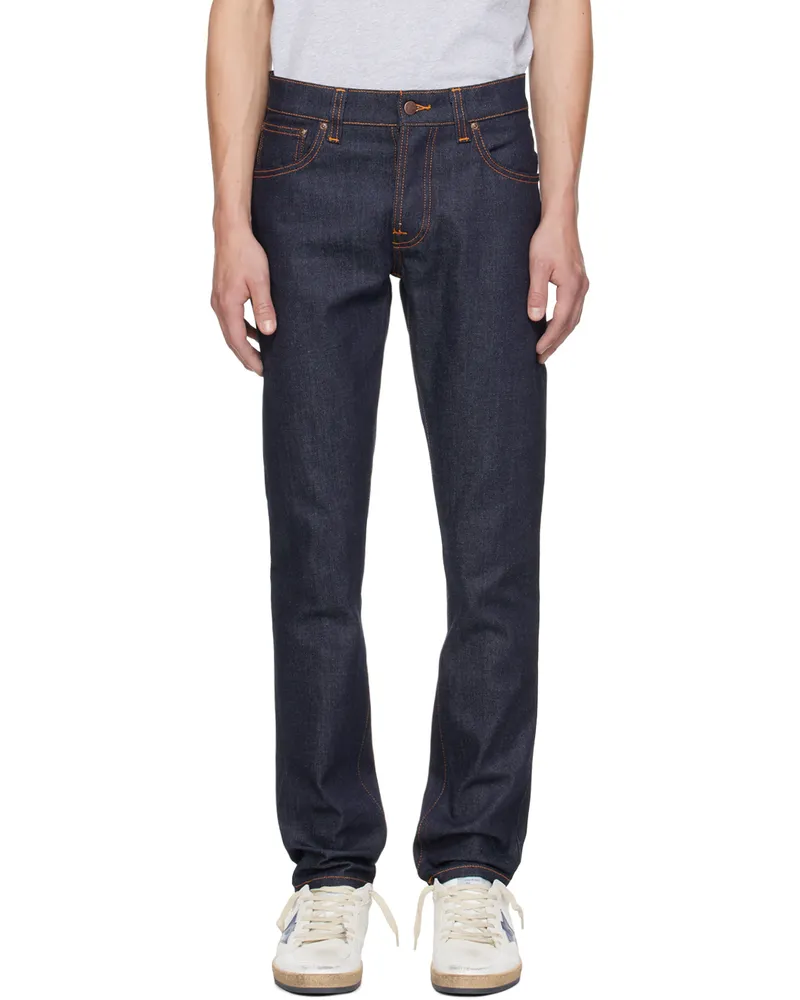 Nudie Jeans Indigo Grim Tim Jeans Dry