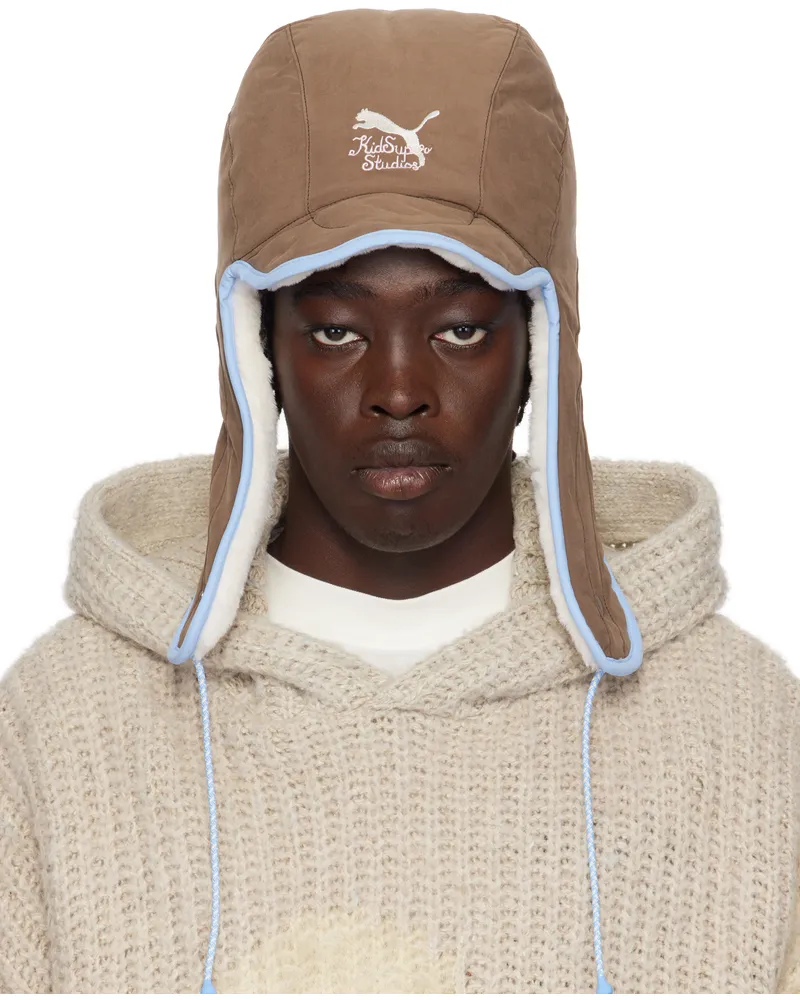 KidSuper Brown PUMA Edition Trapper Cap Brown