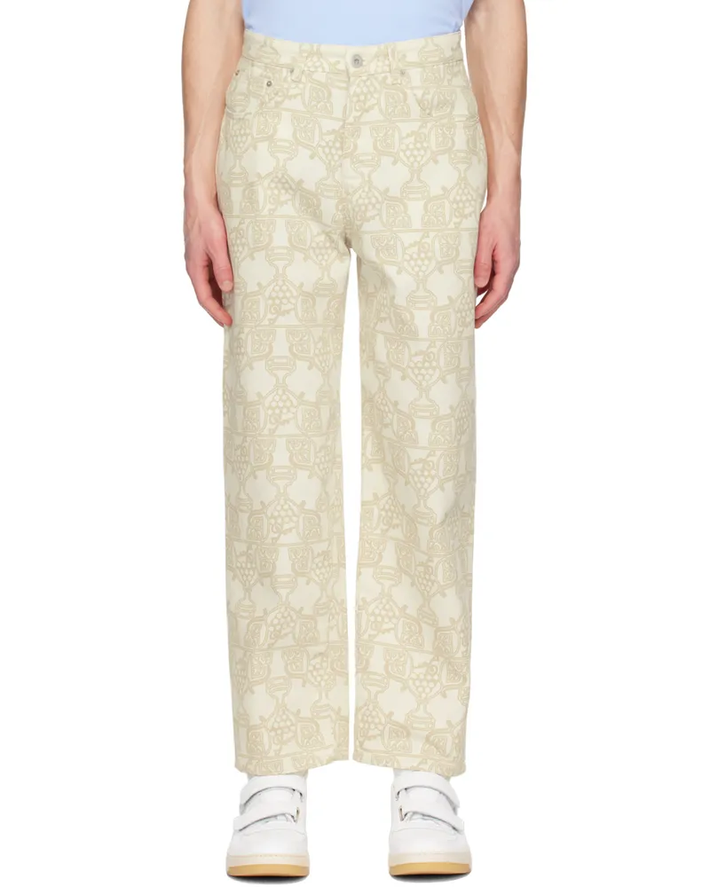 Drôle de Monsieur Off-White 'Le Jean Raisin' Jeans Ecru