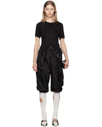 Simone Rocha Black Bow Tail Easy T-Shirt Black