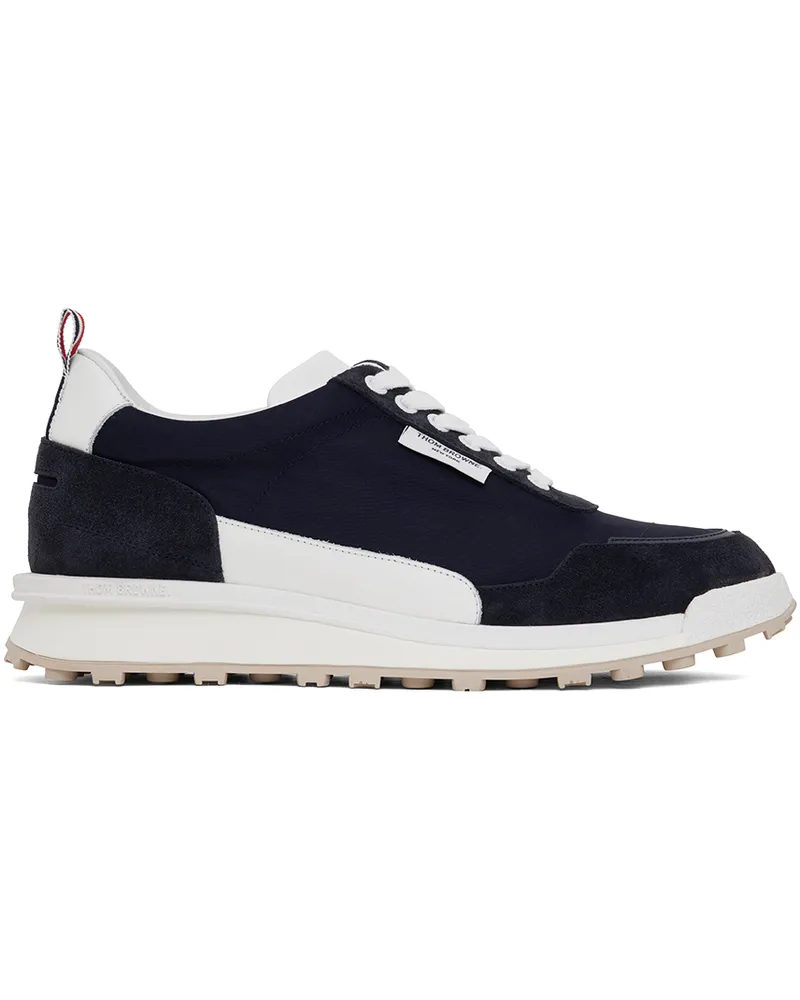 Thom Browne Navy Alumni Sneakers Blue