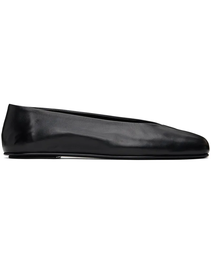 The Row Black Eva Two Ballerina Flats Black