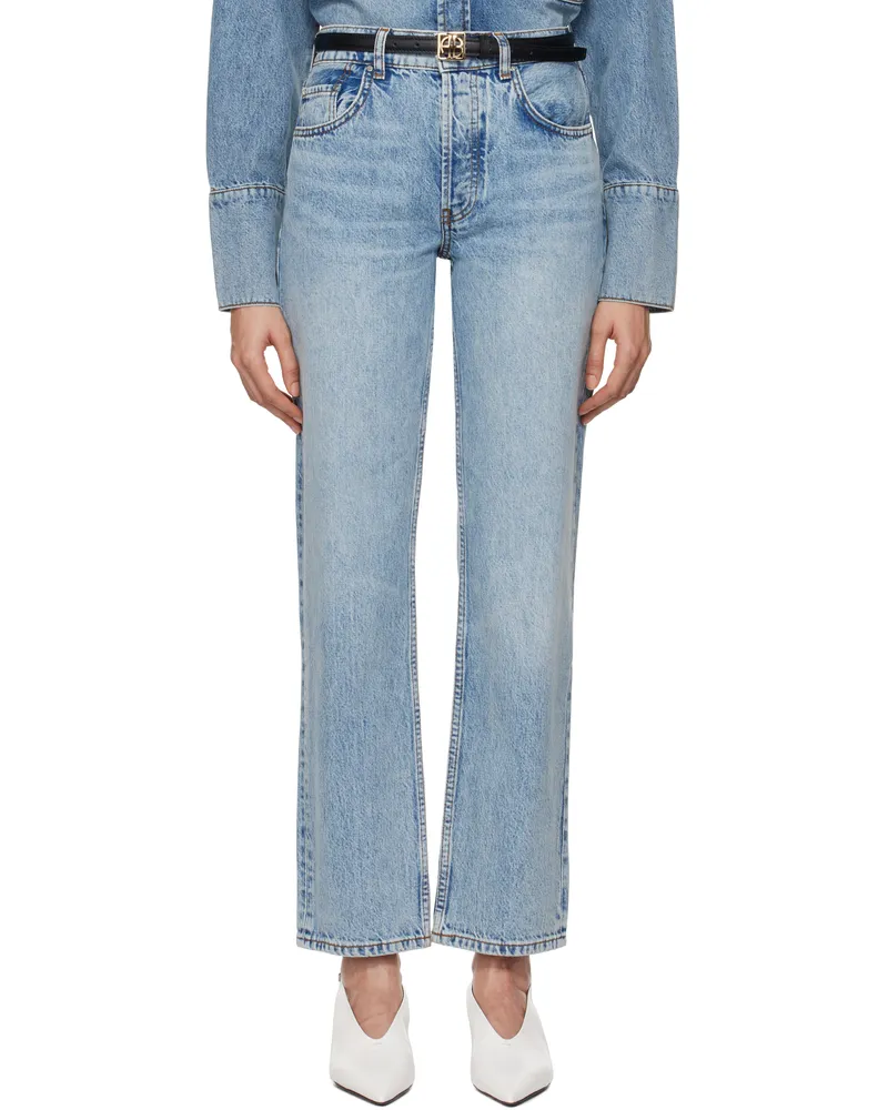 Anine Bing Blue Benson Jeans Washed