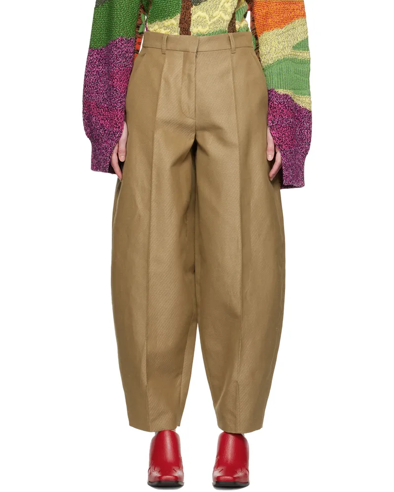 Stella McCartney Khaki Tapered Trousers 3365