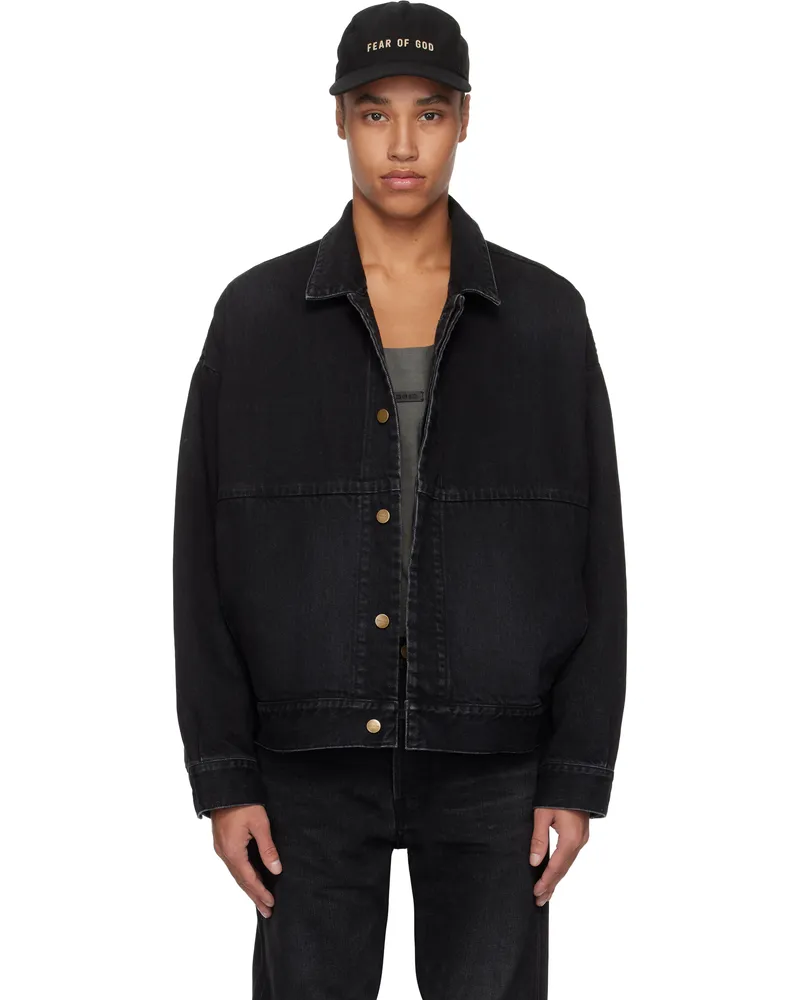 Fear of God Black Trucker Denim Jacket Black