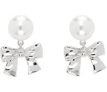 Silver & White #9118 Earrings