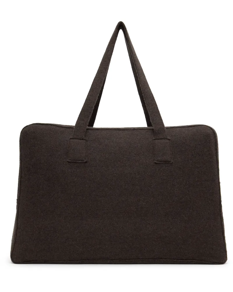 Aya Muse Gray Jacques Zipper Duffle Bag Charcoal