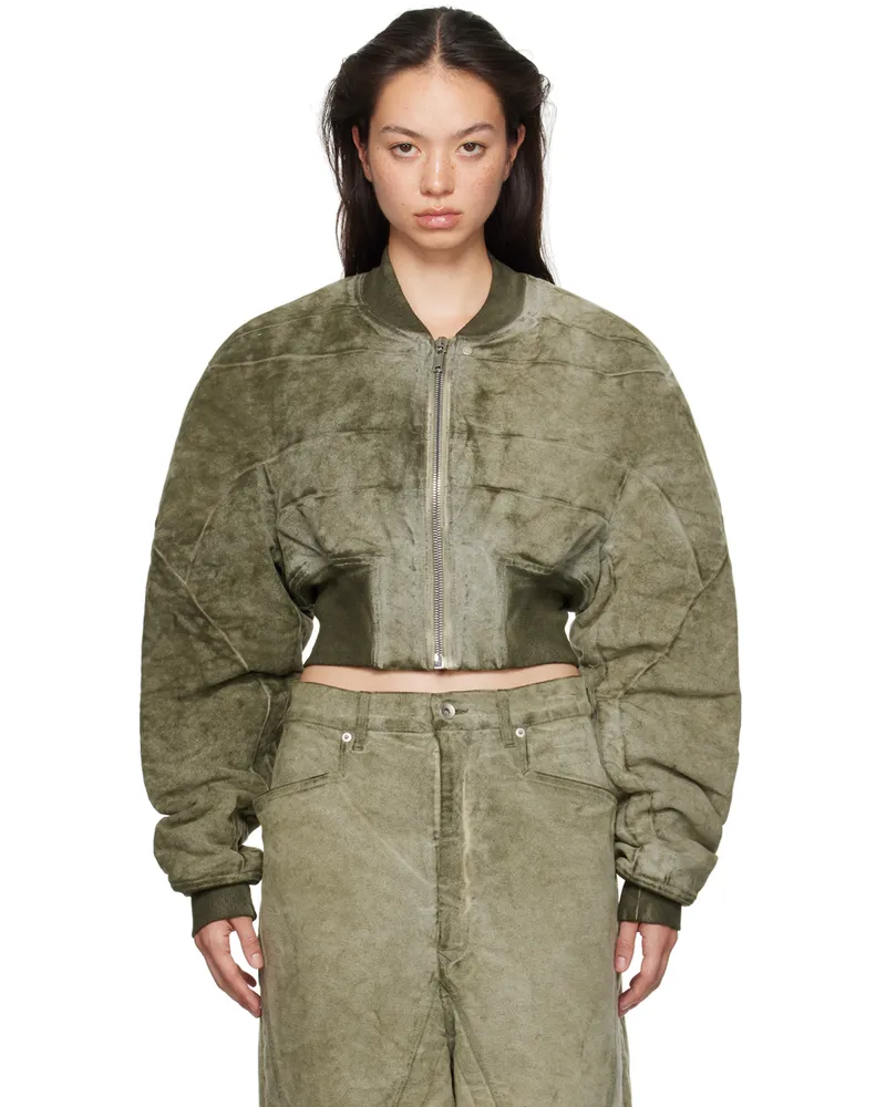 DRKSHDW by Rick Owens Khaki Porterville Collage Bomber Jacket 85