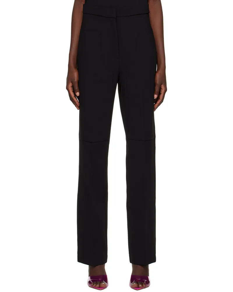 Paris Georgia Black Slouchy Suit Trousers Black