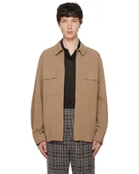 ATON Beige Cotton Jacket Camel