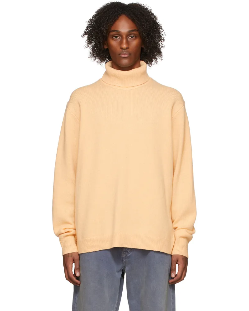 Acne Studios Ssense Exclusive Yellow Turtleneck Vanilla