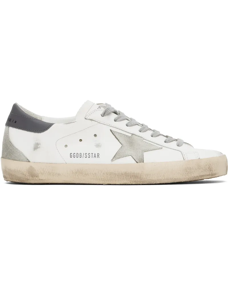 Golden Goose White & Gray Super-Star Classic Sneakers White