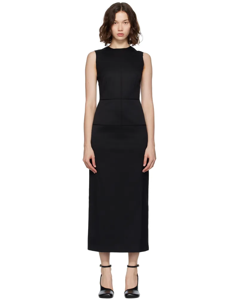 Maison Margiela Black Tailoring Wool Maxi Dress 900