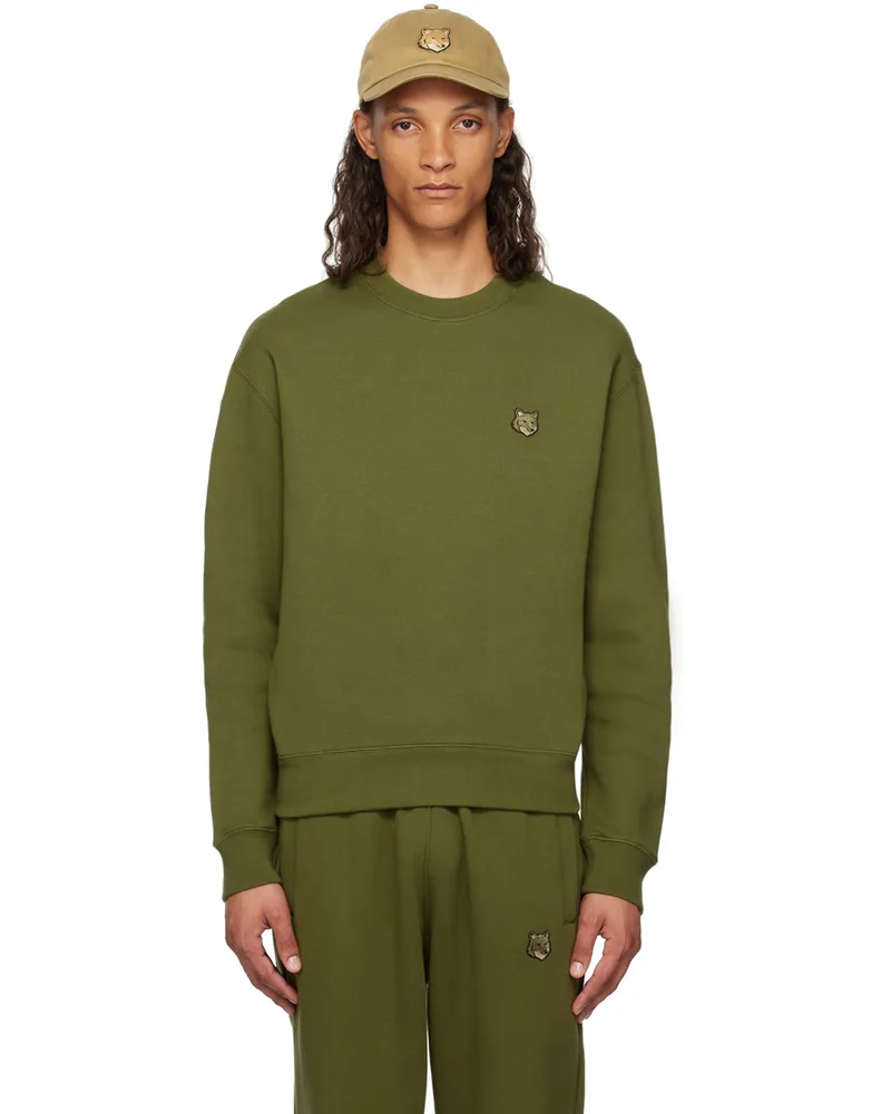 Kitsuné Khaki Bold Fox Head Comfort Sweatshirt P384