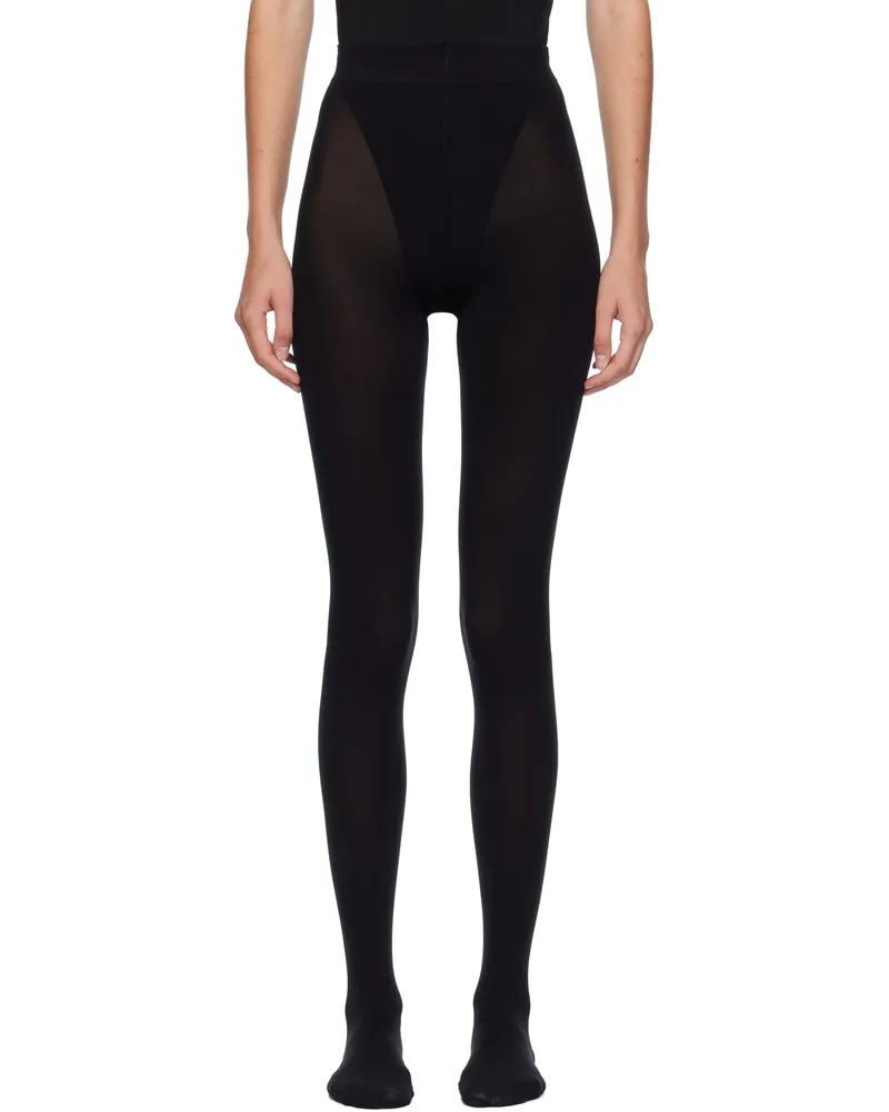 Alaïa Black Integrated Feet Tights 995
