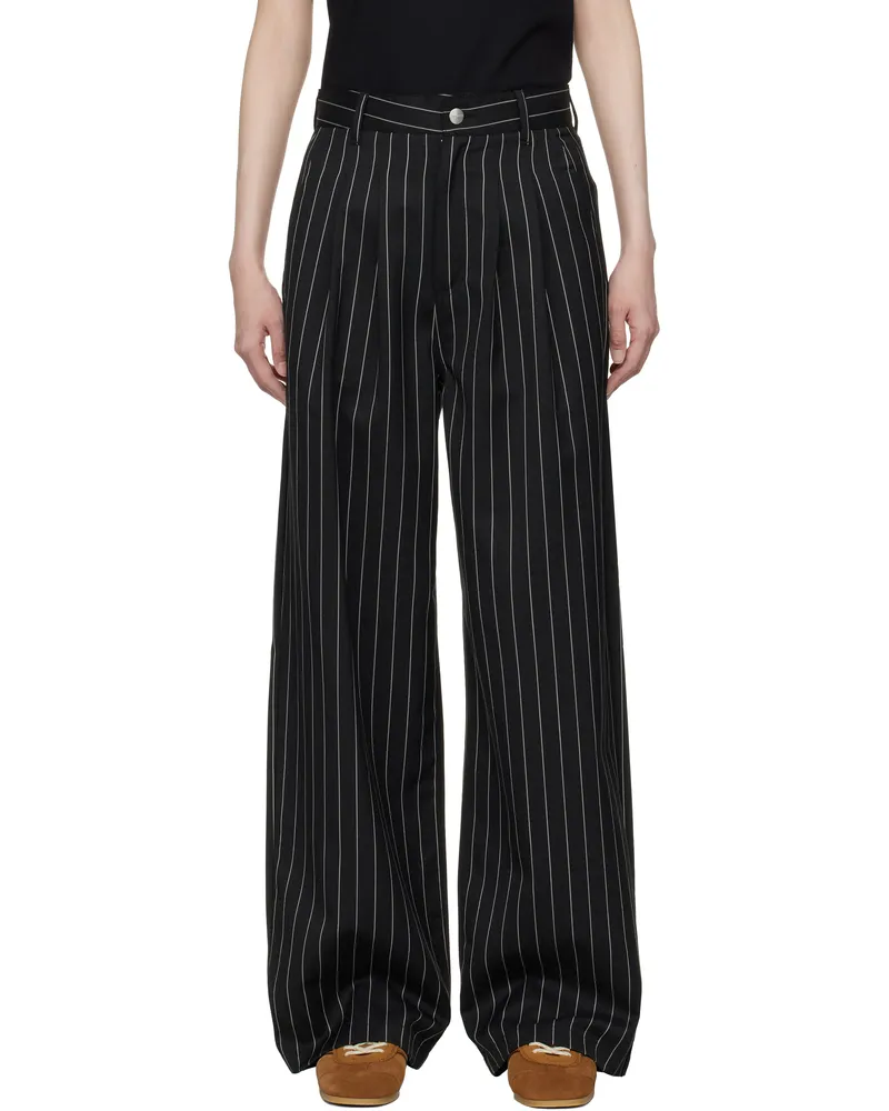 Carhartt WIP Black & White Seaton Trousers Seaton