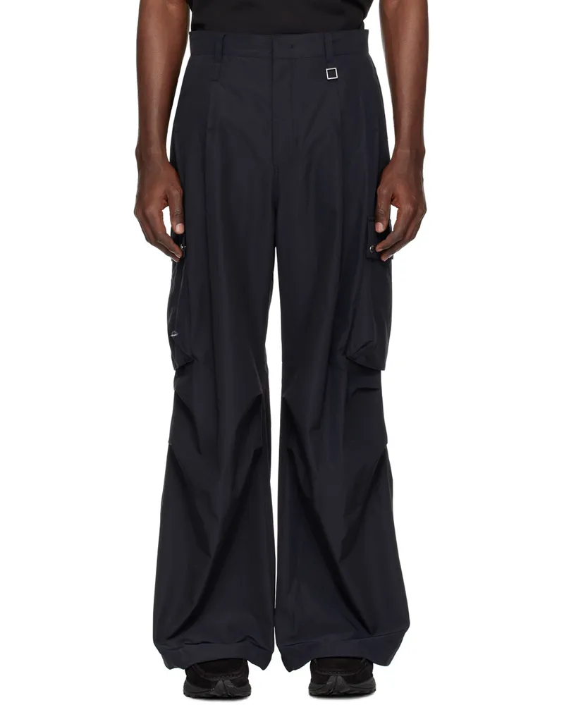 Wooyoungmi Navy Tucked Trousers 934n