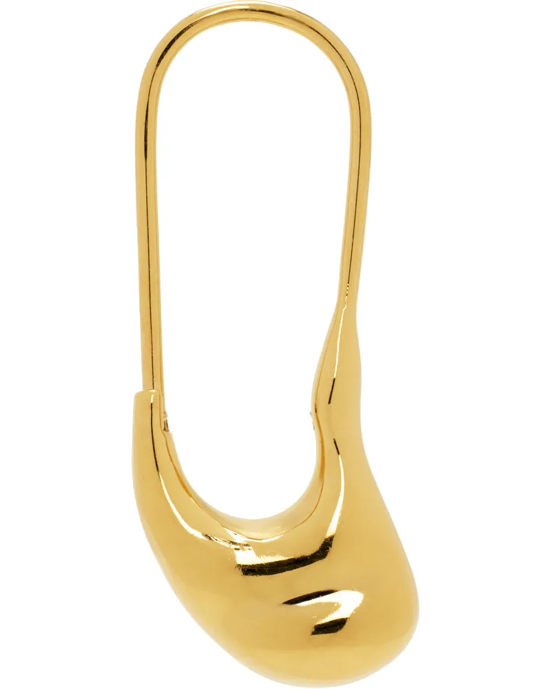 Maria Black Gold Pebble Mini Single Earring Goldplated