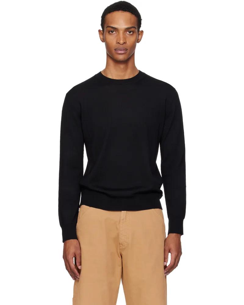 Maison Margiela Black Elbow Patch Sweater 900