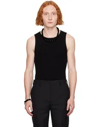 Dries van Noten Black Cashmere Tank Top Black