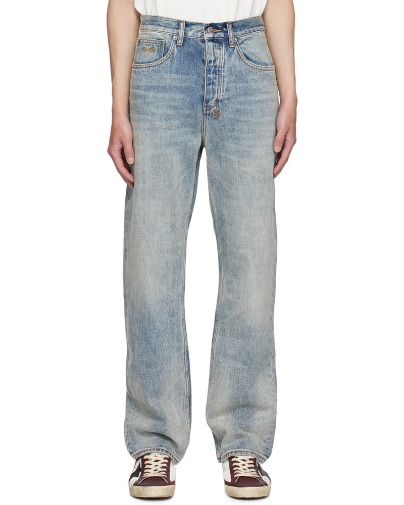 ksubi Blue Anti K Sky High Metalik Jeans Denim