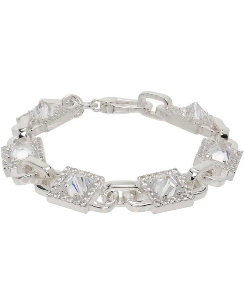 Hatton Labs Silver Cushion Spikes Bracelet Silver